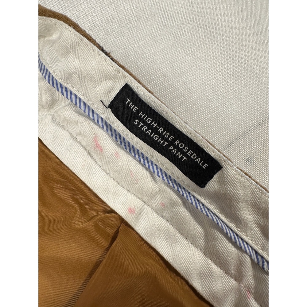 Madewell High-Rise Rosedale Straight Pant 14 Brown Pinstripe Italian Wool - Picture 6 of 11